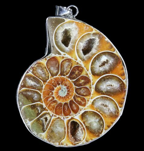 Fossil Ammonite Pendant - Million Years Old #83117